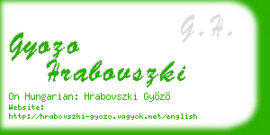 gyozo hrabovszki business card