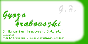 gyozo hrabovszki business card